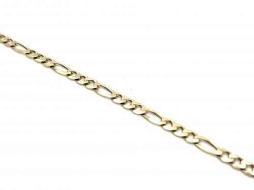 9ct Yellow Gold Figaro Anklet 11 Inch