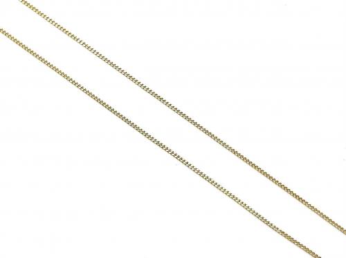 9ct Yellow Gold Fine Curb Chain 18 Inch