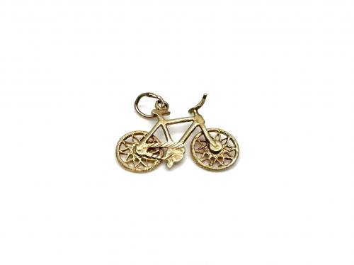 9ct Yellow Gold Moveable Bicycle Charm