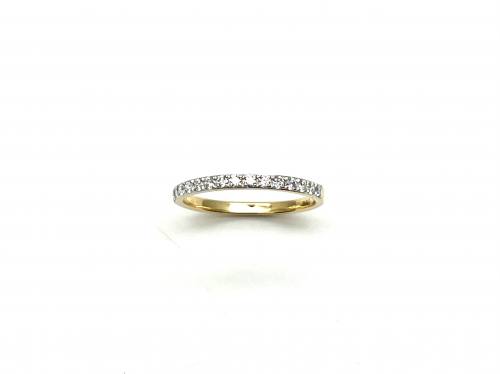 18ct Yellow Gold Diamond Claw Set Eternity Ring
