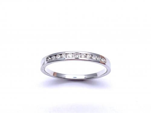 9ct White Gold Diamond Eternity Ring 0.17ct