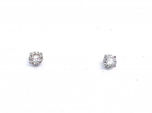 18ct White Gold Diamond Stud Earrings 0.70ct