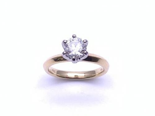 18ct Yellow Gold Diamond Solitaire Ring 1.05ct