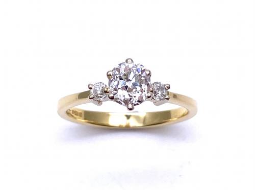 18ct Diamond 3 Stone Ring Est 0.82ct