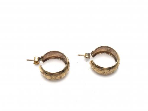 9ct Wedding Ring Hoop Earrings