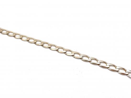 9ct Yellow Gold Curb Bracelet 7 1/2 In