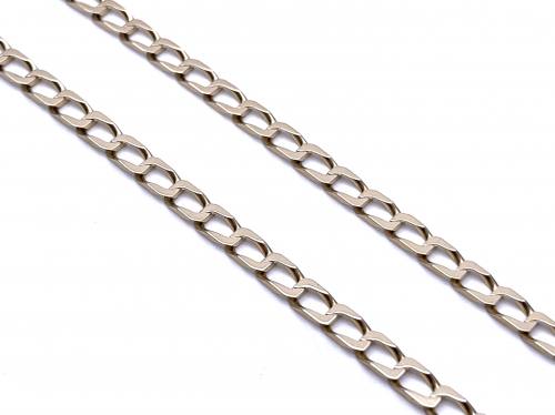 9ct Yellow Gold Flat Curb Chain 19 inch