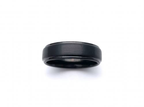 Tungsten Carbide Ring Black IP Plating 7mm