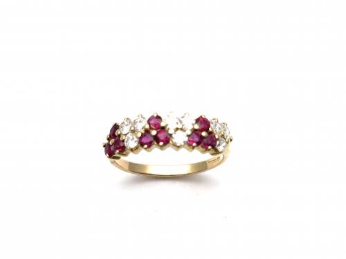 18ct Ruby & Diamond Pave Ring