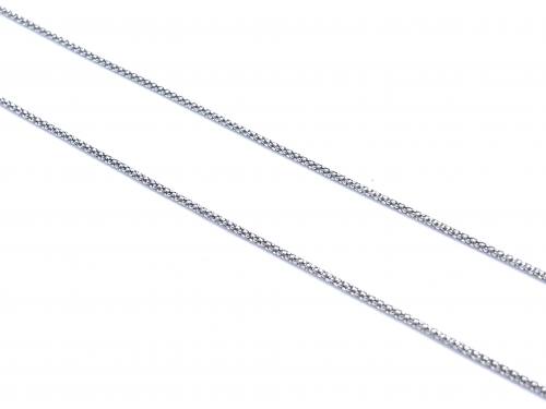 Silver Oxidised Rounded Textured Chain 18 inch