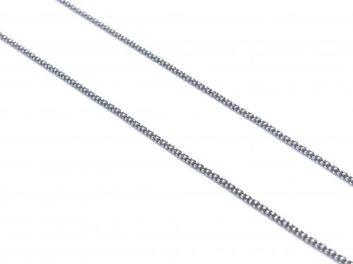 Silver Oxidised Textured Rounded Chain 20 Inch