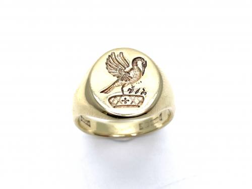 9ct Yellow Gold Oval Seal Ring
