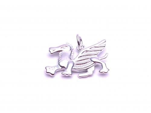 Silver Welsh Dragon Pendant