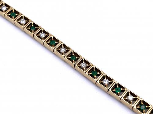 18ct Emerald & Diamond Bracelet