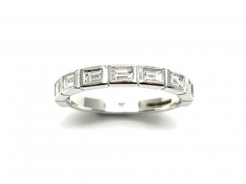 18ct White Gold Diamond Half Eternity Ring 0.63ct