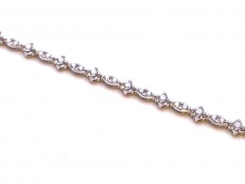 Platinum Diamond Bracelet 1.50ct 7 inches
