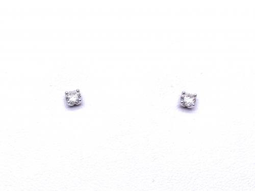 9ct Diamond Solitaire Stud Earrings 0.50ct