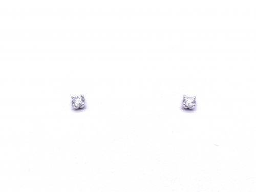 18ct Diamond Solitaire Stud Earrings 0.34ct