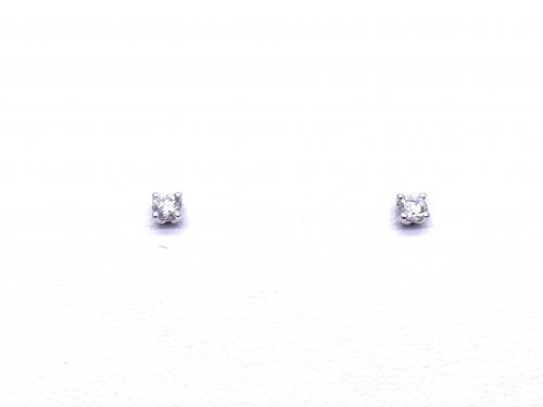 Platinum Diamond Solitaire Stud Earrings 0.40ct