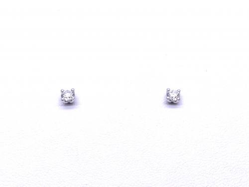 Platinum Diamond Solitaire Stud Earrings 0.50ct