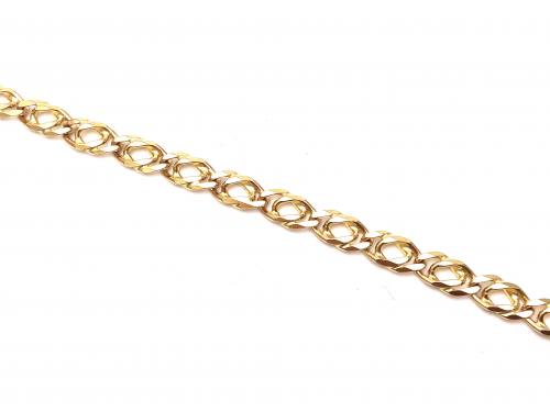 9ct Yellow Gold Double Curb Bracelet