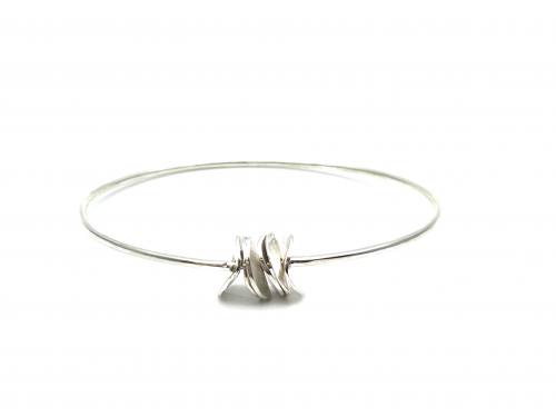 Silver Cairn Bangle