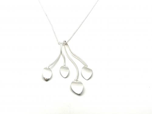Silver Bamboo Leaf Necklet 15 & 17 inches