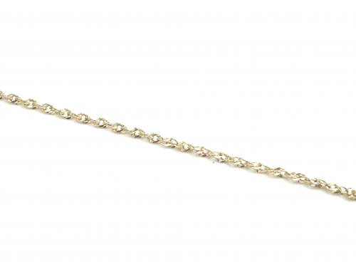 9ct Yellow Gold Singapore Anklet Chain 10 inches