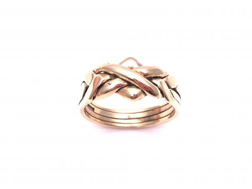 9ct Yellow Gold 4 Band Puzzle Ring