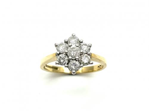 18ct Diamond Flower Cluster Ring
