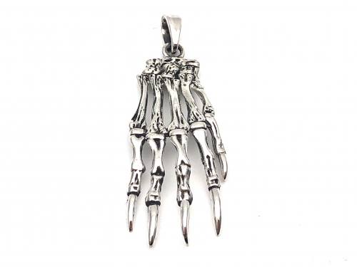 Silver Skeleton Hand Pendant