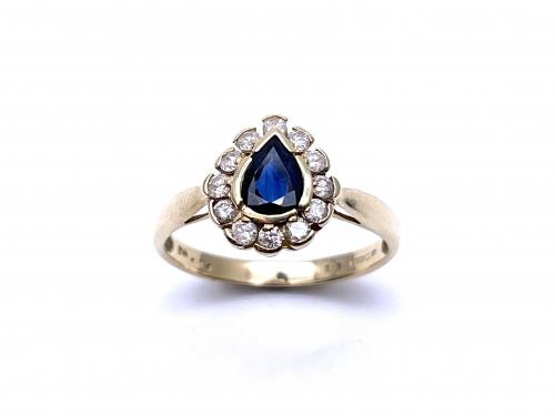 14ct Sapphire & Diamond Cluster Ring