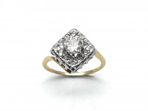 18ct Diamond Cluster Ring 0.65ct
