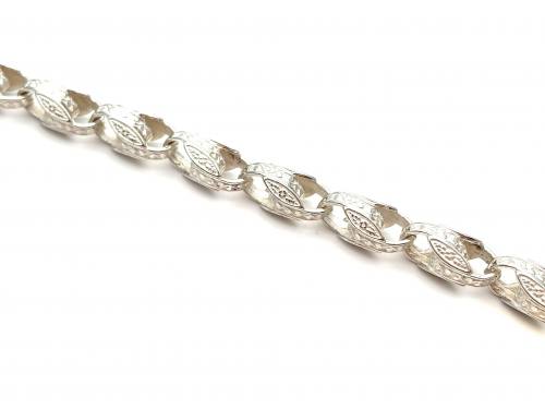 Silver Tulip Bracelet 9 inch