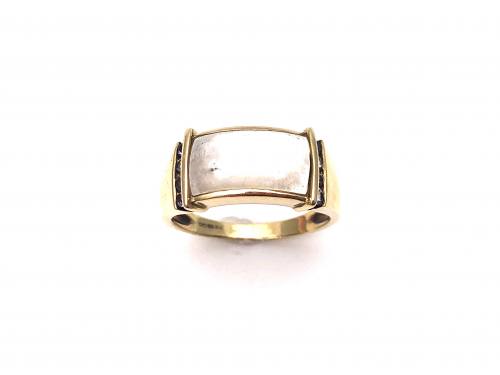 9ct Mother Of Pearl & Tanzanite Ring