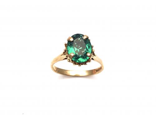 9ct Yellow Gold Synthetic Spinel Ring