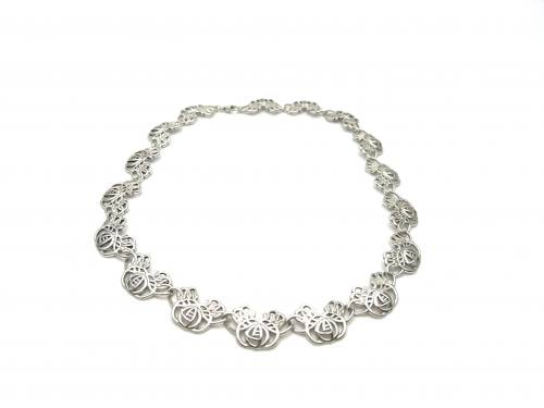Silver Celtic Style Necklet 16 inch