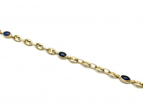 18ct Yellow Gold Sapphire Bracelet