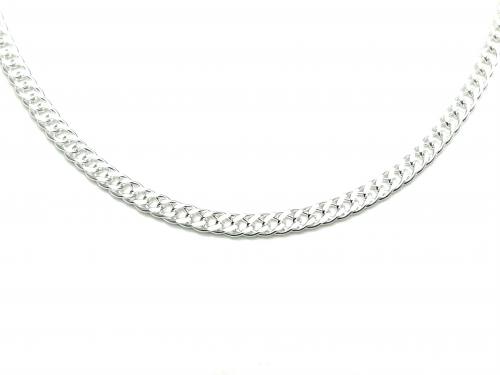 Silver Double Curb Chain 16 Inch