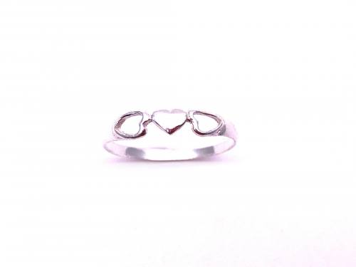 Silver Cut Out Heart Ring