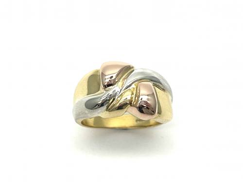 18ct Three Colour Fancy Ring