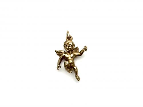 9ct Yellow Gold Solid Cupid Charm