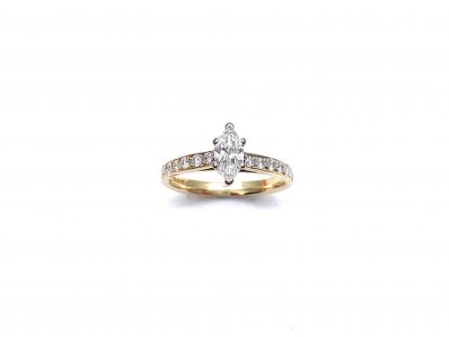 18ct Yellow Gold Diamond Solitaire Ring