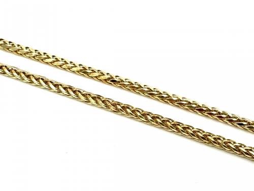 9ct Yellow Gold Spiga Chain 20 Inch