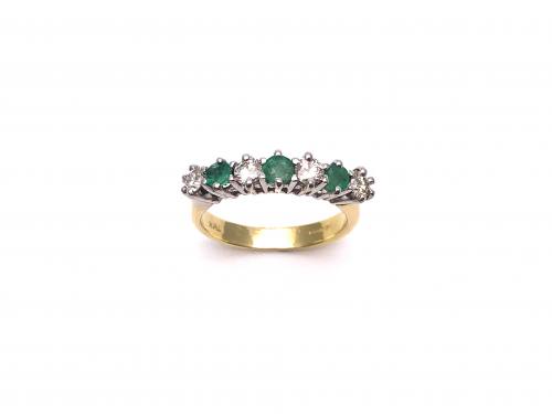 18ct Emerald & Diamond Eternity Ring