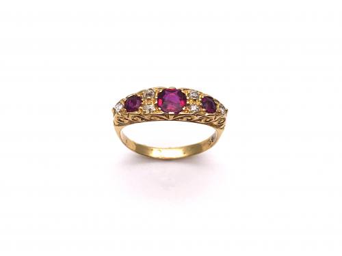 An Old Ruby and Diamond Eternity Ring