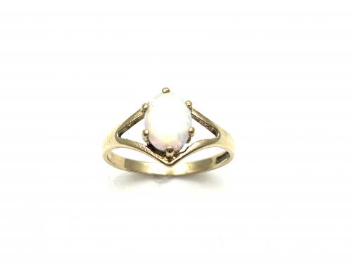 9ct Created Opal Solitaire Ring
