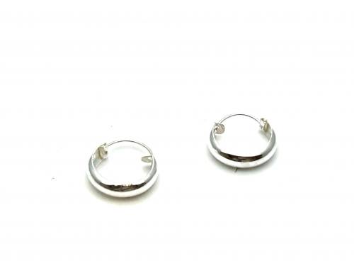 Silver Huggy Hoop Earrings 14mm