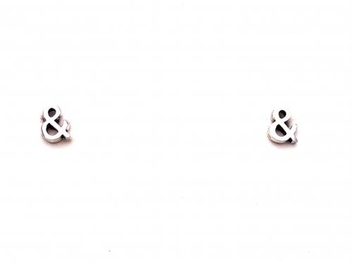 Silver & Symbol Stud Earrings