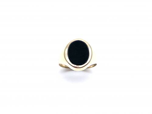 9ct Yellow Gold Oval Onyx Signet